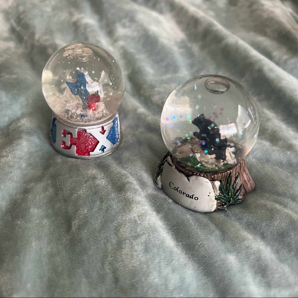 Two snow globes